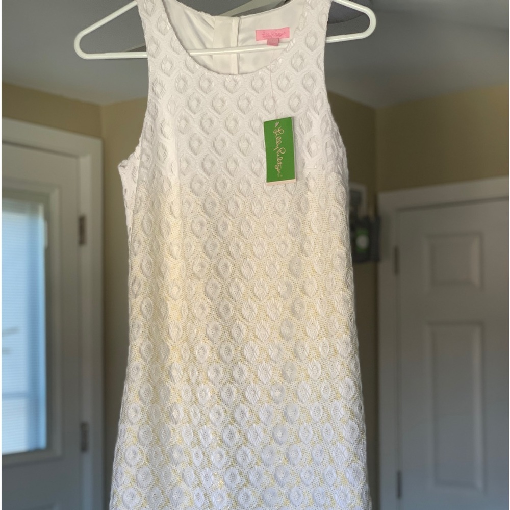 LILLY PULITZER WHITE DRESS NEW WITH TAGS - ORIGINALLY $198